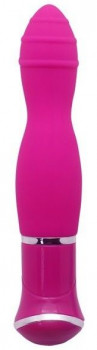 Розовый вибратор Ecstasy Rippled Vibe - 19,5 см.