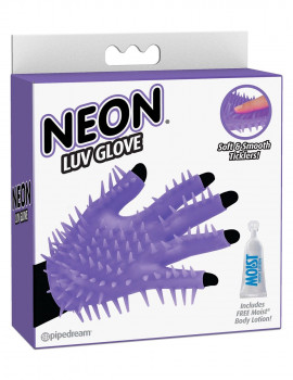 Фиолетовая перчатка для мастурбации Luv Glove
