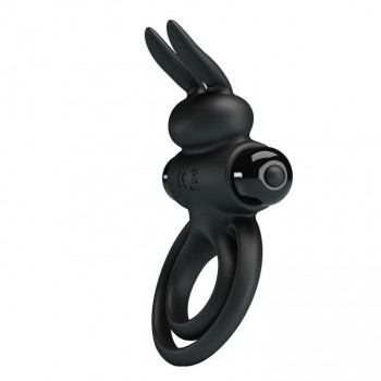 Черное эрекционное кольцо с вибростимуляцией клитора Vibrant Penis Ring Iii