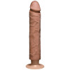 Кофейный вибратор-реалистик The Realistic Cock Ultraskyn Without Balls Vibrating 10” - 29,2 см.