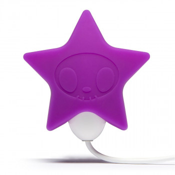 Фиолетовый клиторальный стимулятор-звезда Silicone Pink Star Clitoral Vibrator
