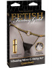 Трусики-стринг Vibrating Micro G-String Set с вибрацией, золотистый с черным