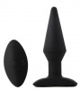 Черный анальный вибромассажер Wireless Remote Plug - 13 см.