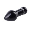 Чёрный алюминиевый вибратор Black Small - 7,5 см.