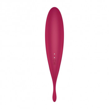 Малиновый вибромассажер Twirling Pro+