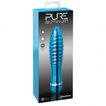 Алюминиевый вибратор Blue Large - 18,4 см.