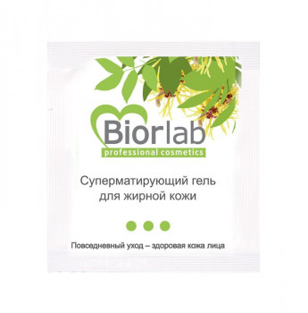 Суперматирующий гель BiorLab для жирной кожи - 3 гр.