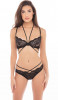 Комплект со стрепами 2 Piece Strappy Lace Bra & Panty Set, черный