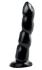 Чёрный анальный фаллоимитатор на присоске Twist 'N Shout with Suction Cup - 18,4 см.