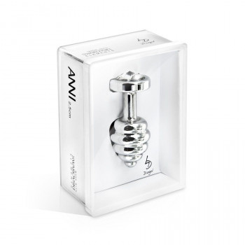 Ребристая серебристая пробка Anni Ano silver plated T2 - 7,5 см.