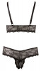 Чарующий кружевной комплект белья, черный